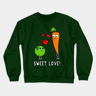 Apple and Carrot in Love Crewneck Sweatshirt